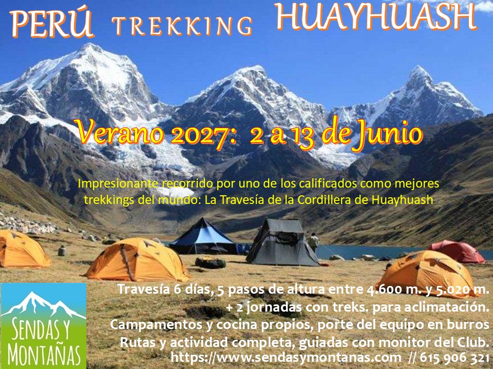 2 al 13 Junio 2027 - ANDES DEL PERÚ - TREKKING HUAYHUASH