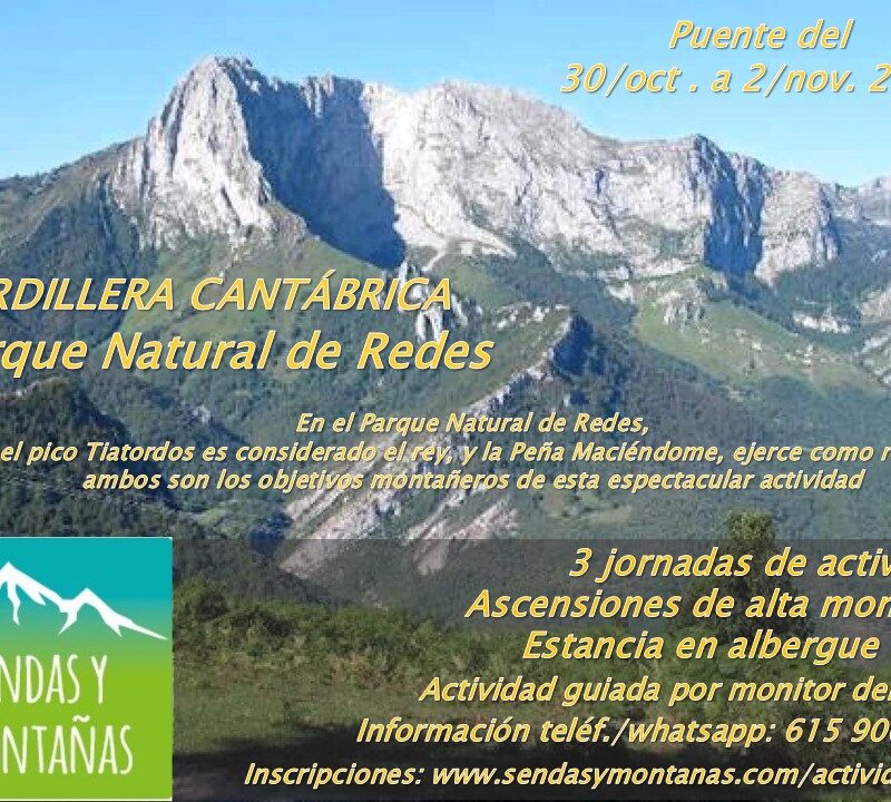 30, 31 de OCTUBRE 1 Y 2 DE NOVIEMBRE 2026 - ALTA MONTAÑA - CORDILLERA CANTÁBRICA - P.N. DE REDES